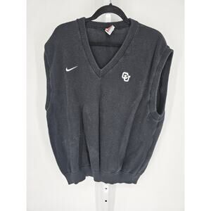 Nike Team Men's Black Colorado University V-Neck Sweater Vest Size XL